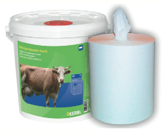 Papier humide spécial pour nettoyage des pis de vaches
