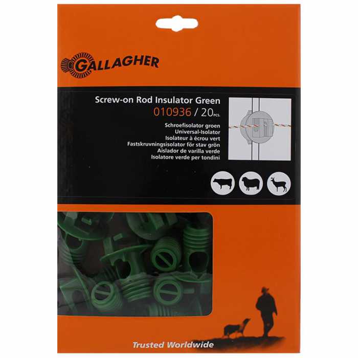 Isolateur à écrou, vert ø 8,5-13mm (20 pcs)