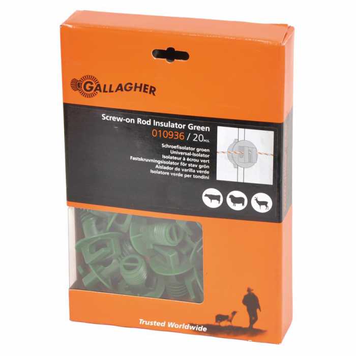 Isolateur à écrou, vert ø 8,5-13mm (20 pcs)
