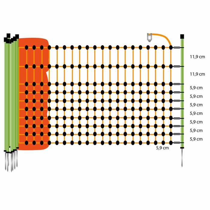 Filet lapins-/hobby, orange 65/1-15/V-50m