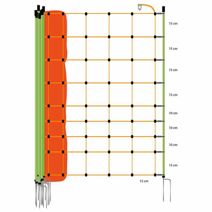 Filet chèvres, orange 105/2-14/V-50m
