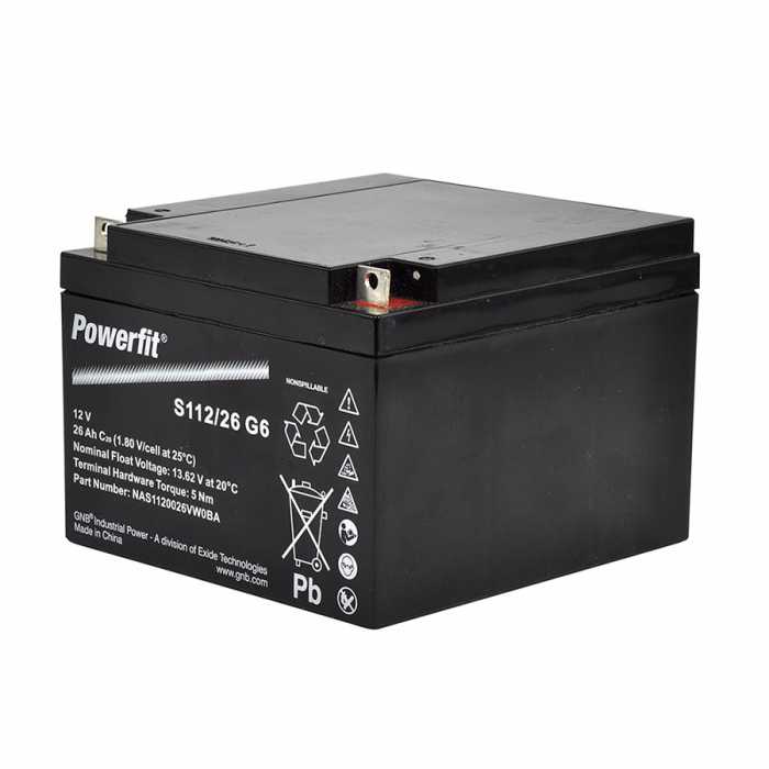 Batterie 12V/25Ah SLA - 166x175x125mm