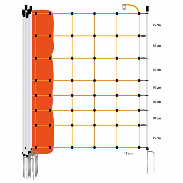 Filet moutons, orange 90/2-14/B-50m