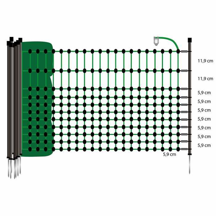 Filet lapins-/hobby, vert65/1-9/N-25m