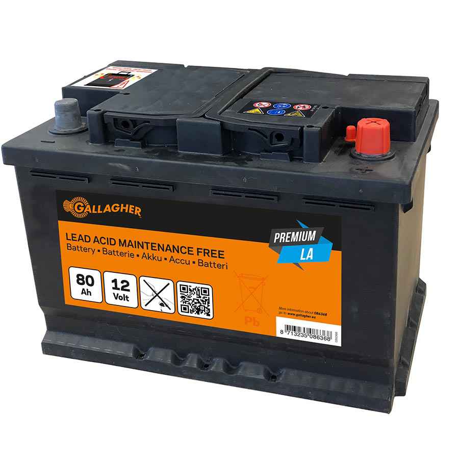 Premium Batterie plomb/acide 12V/80Ah - 278x175x190 - Agro-Équipements