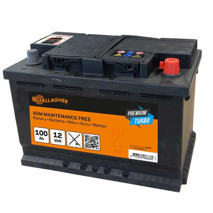 Premium Turbo Batterie AGM 12V/100Ah - 353x175x190