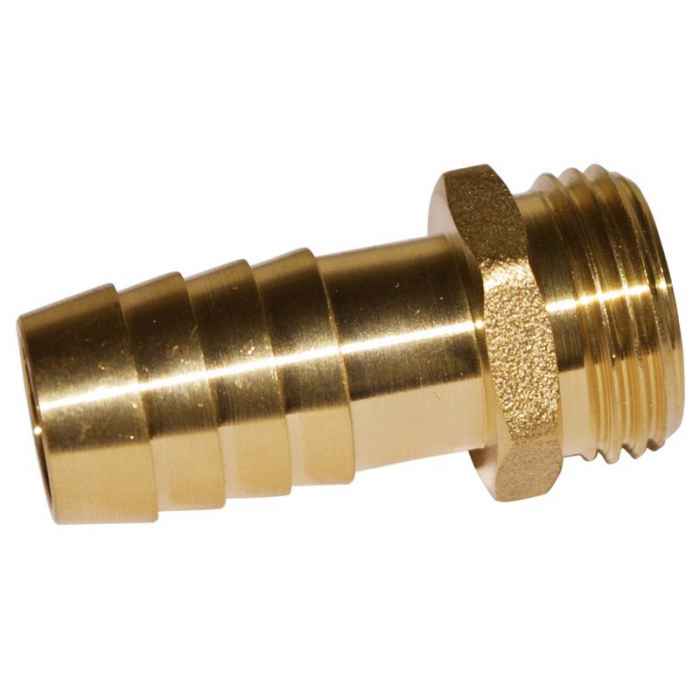 Embout mâle 15/21 mm en laiton partie annelée pour tuyau Ø int 19 mm 