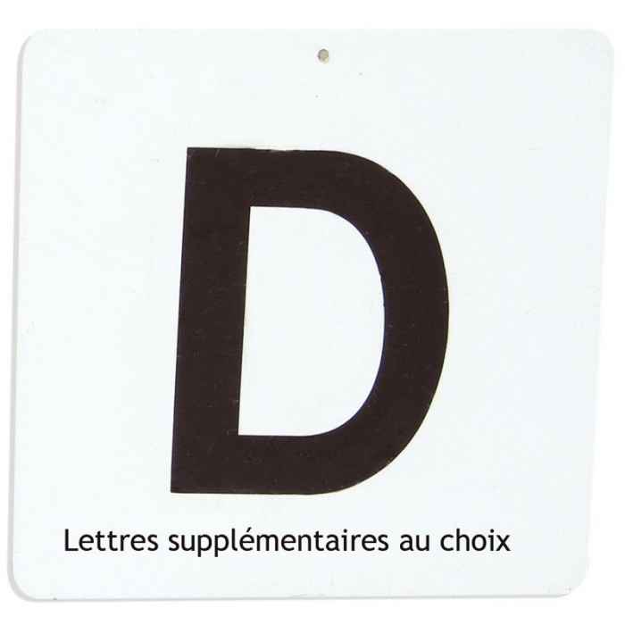 Lettres supplémentaires de maniabilité  au choix, fond blanc