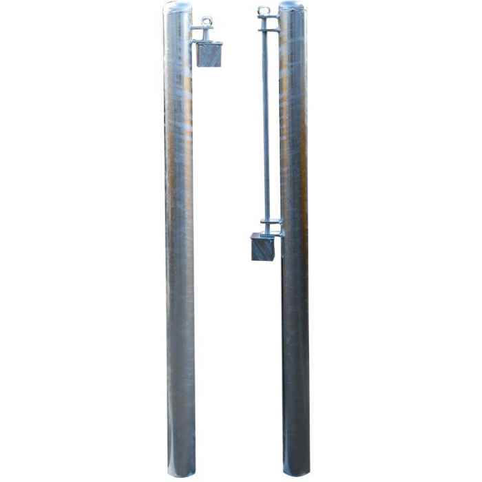Paire de poteaux à fixation cadenassable  Ø 102 mm - Hauteur 1,72 m
