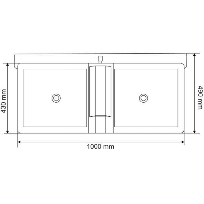 POLYBAC double 72 M avec Support métallique