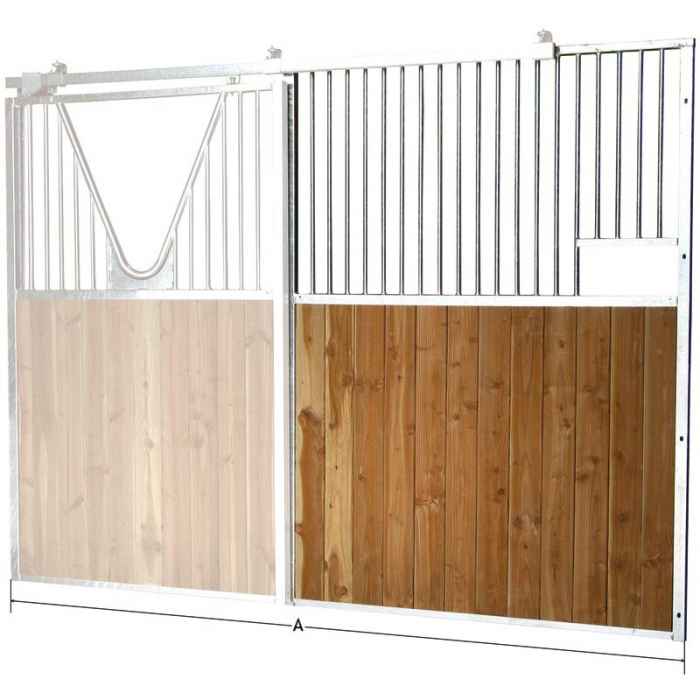 Façade de box sans porte Douglas lg 2,5m