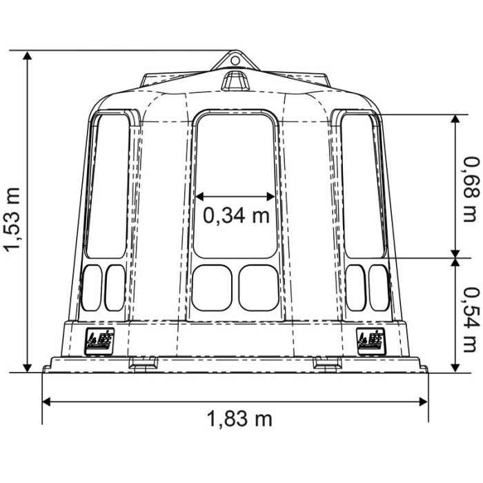 Râtelier RPE GM sans fond - Ø1,30m H 1,60m