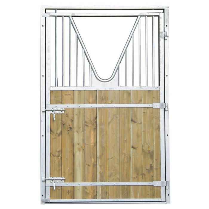 Porte de box 1,37m grille col cygne /charnière tirant droit Pin-Nord