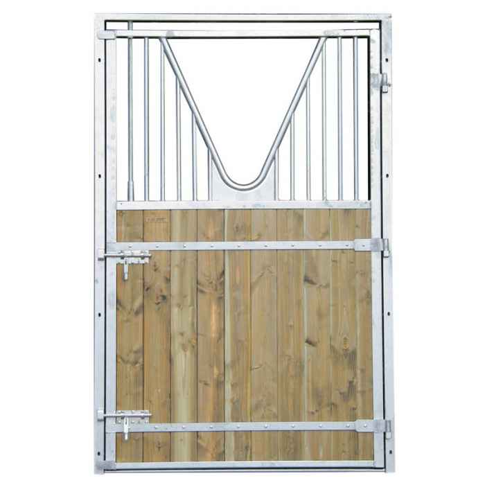 Porte de box 1,37m grille col cygne /charnière tirant gauche Douglas