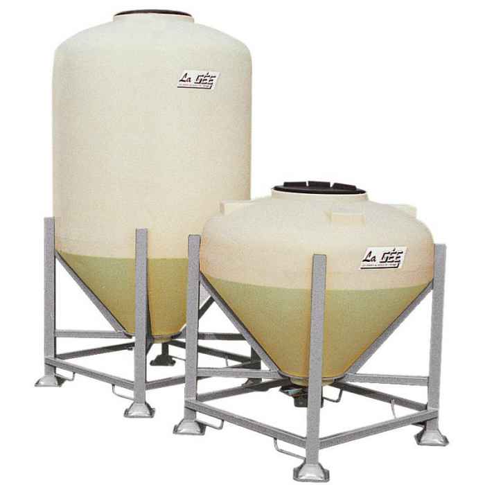 Silo 500 L monobloc sur châssis avec trappe à aliments Ø100 mm 