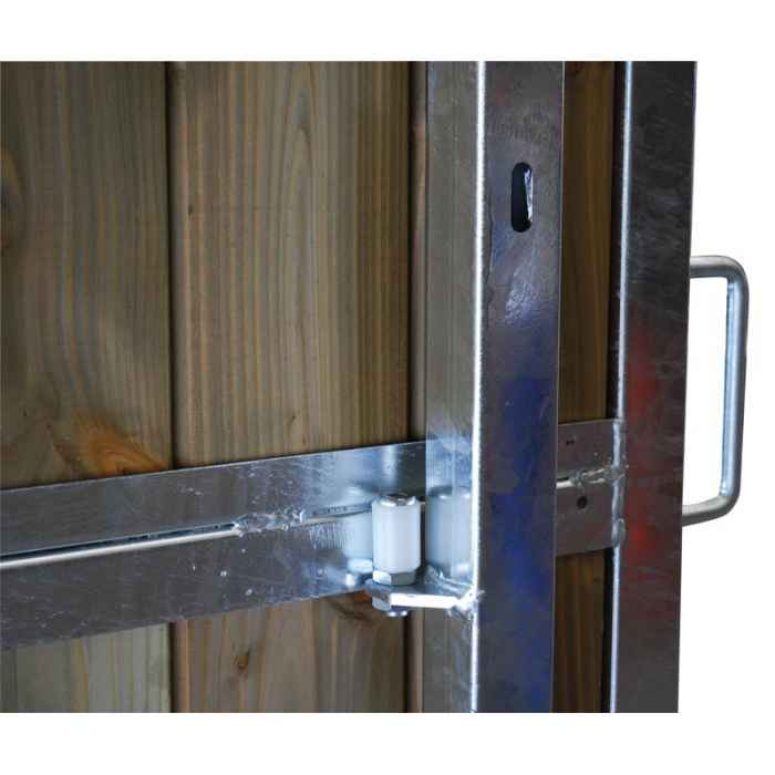 Cloison coulissante pleine bois Pin du nord lg 3 m