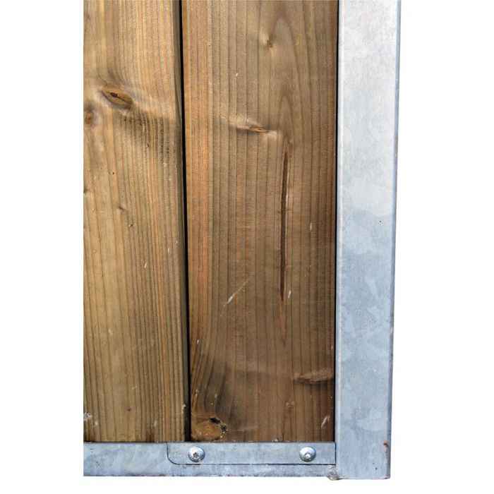 Façade de box ouvrante pleine bois/barreaudée Lg 3m Douglas