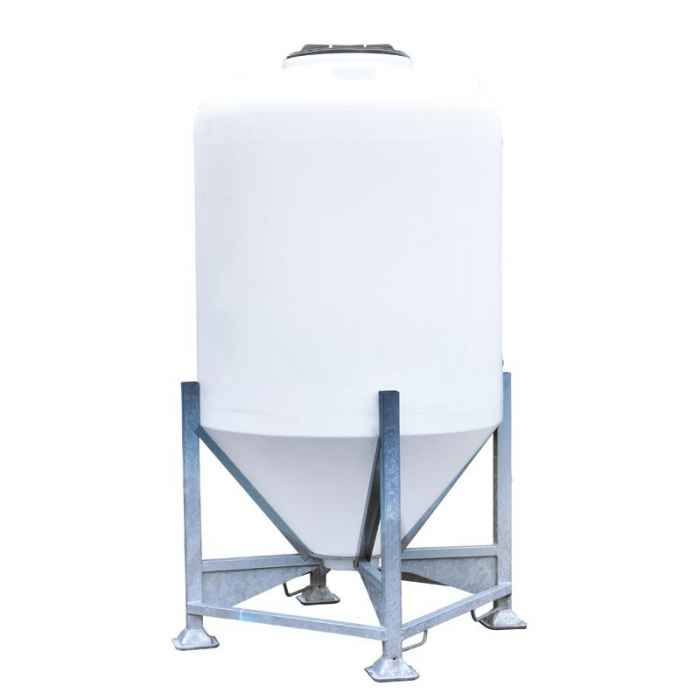 Silo 1500 L monobloc sur châssis avec trappe à aliments Ø100 mm 