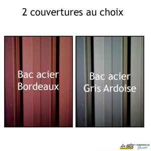 Photo de Abri 3,18x3,18 Clin Douglas 42 mm Bordeaux