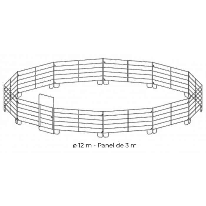 Rond de longe galvanisé 3 m diam 12 m