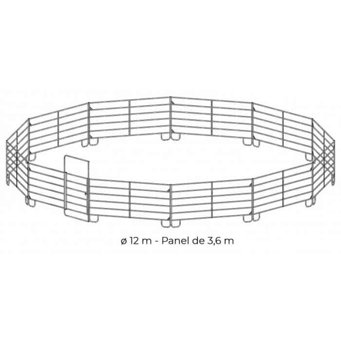 Rond de longe galvanisé 3,6 m diam 12 m