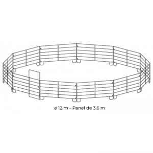 Photo de Rond de longe galvanisé 3,6 m diam 12 m