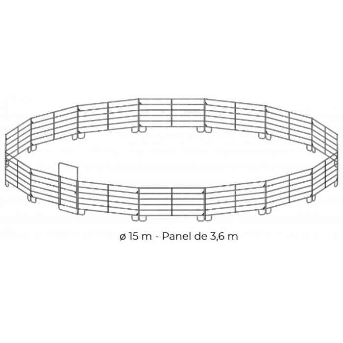 Rond de longe galvanisé 3,6 m diam 15 m