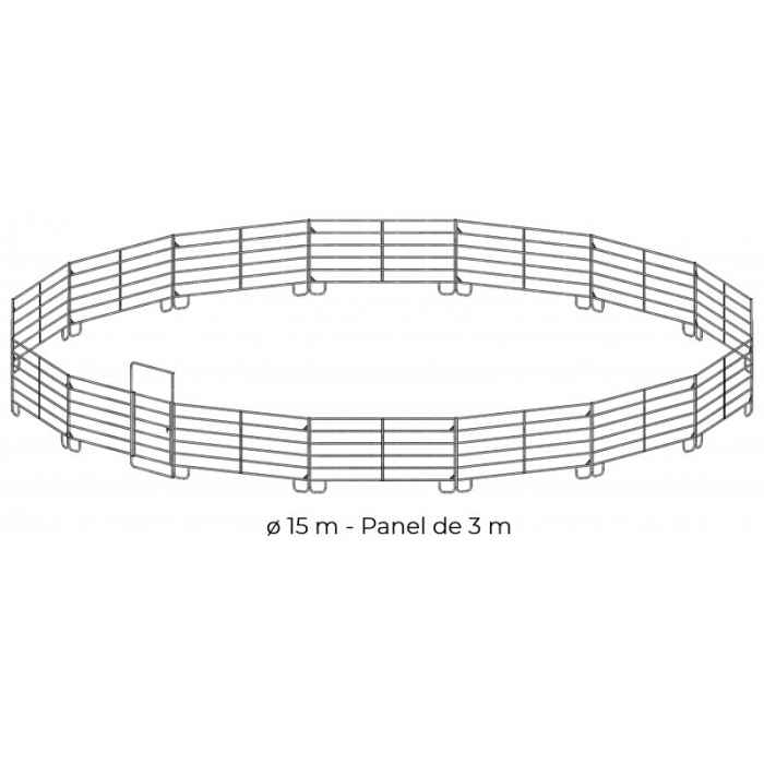 Rond de longe galvanisé 3 m diam 15 m