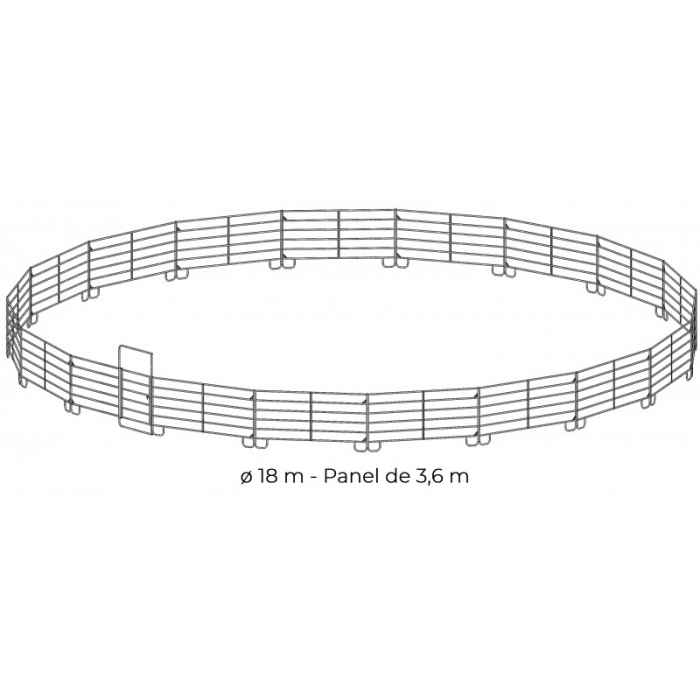 Rond de longe galvanisé 3,6 m diam 18 m