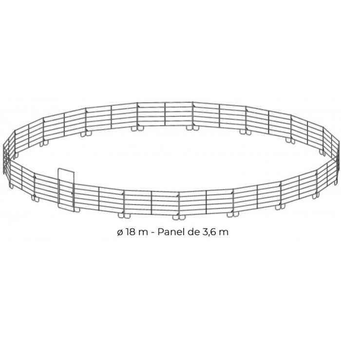 Rond de longe galvanisé 3,6 m diam 18 m