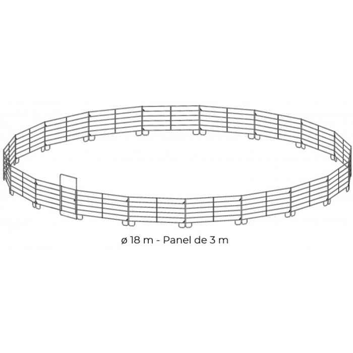 Rond de longe galvanisé 3 m diam 18 m