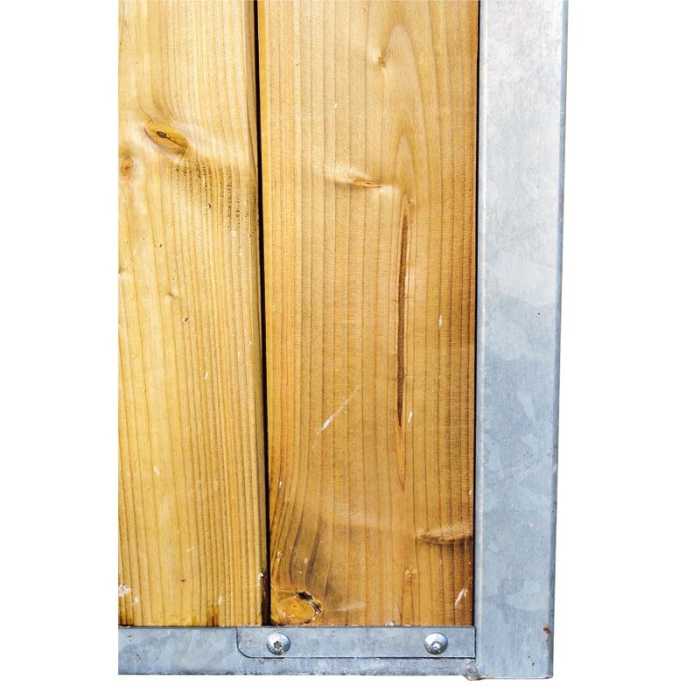 Façade de box ouvrante pleine bois/barreaudée Lg 4m Douglas