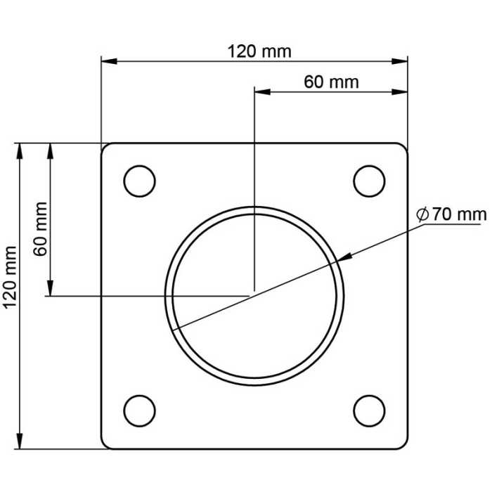 Platine murale de fixation 