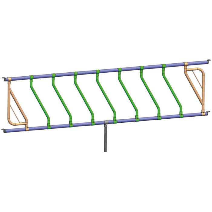 Barre de protection extensible Anti passage animaux diam. 60mm 0,58/0,78m