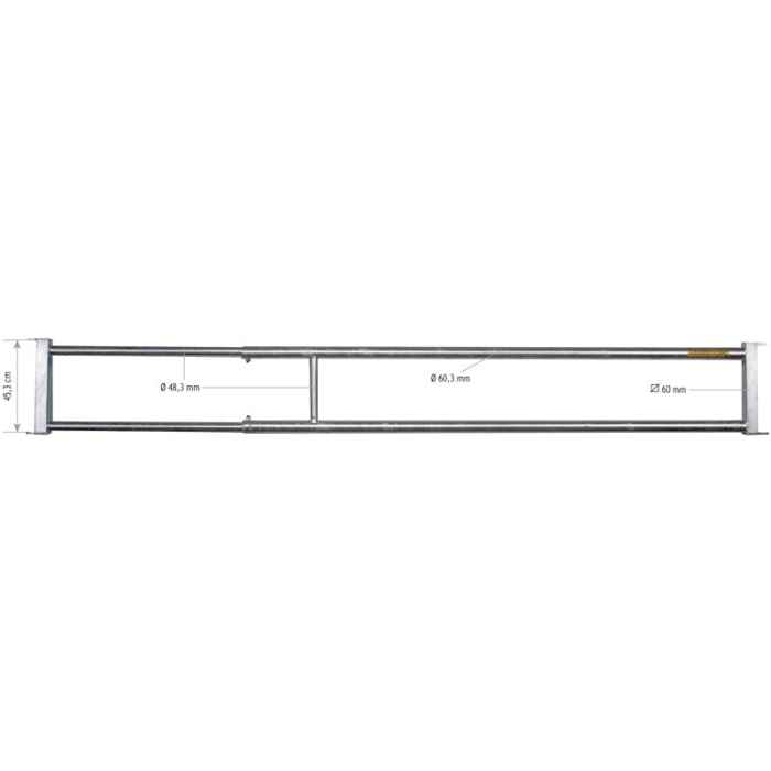 Barrière d'alimentation 2 lisses diam. 60,3 mm - 2/3 m