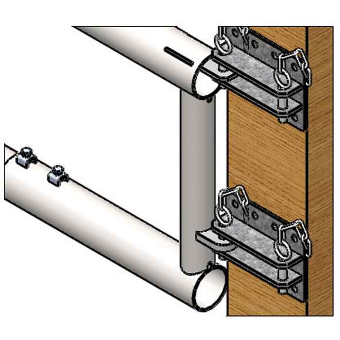 Barrière d'alimentation 2 lisses diam. 76 mm - 4 m