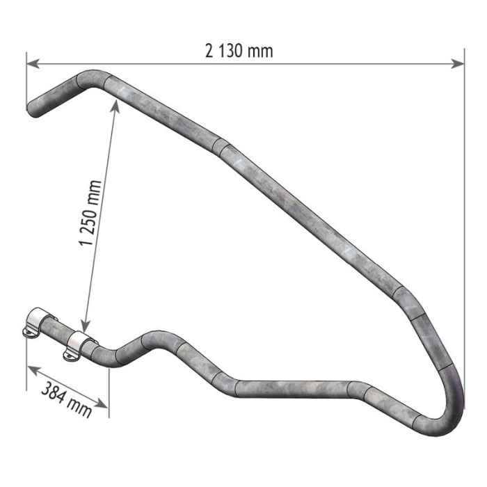 Bat-flanc de logette ''Europe adulte'' diam.60.3 Lg 1,95 m