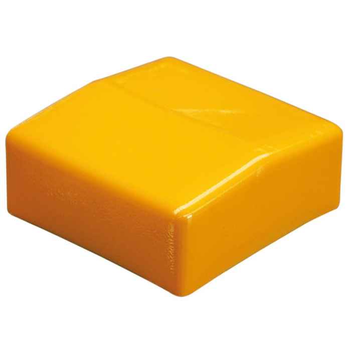 Bouchon caoutchouc 88 x 88 jaune COSNET pour poteau carré 90 mm