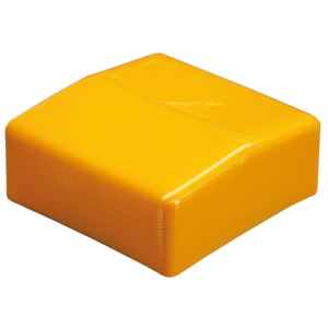 Photo de Bouchon caoutchouc 88 x 88 jaune COSNET pour poteau carré 90 mm