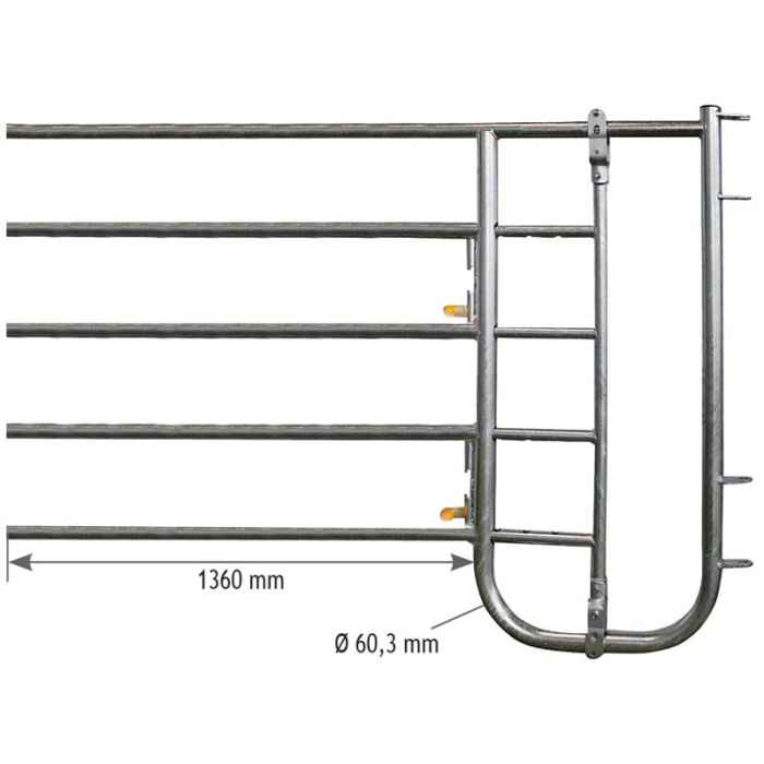 Embout AV mixte passage d'homme/veaux 5 lisses diam. 48,3 mm avec guidage