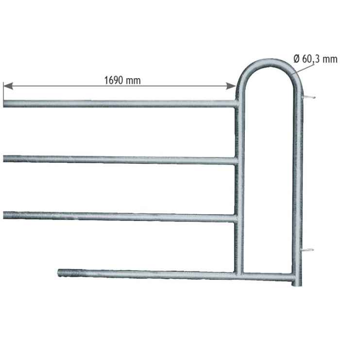 Embout AV passage d'homme 4 lisses diam. 48,3 mm