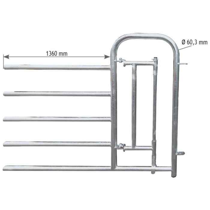 Embout AV passage d'homme/portillon 5 lisses diam. 48,3 mm