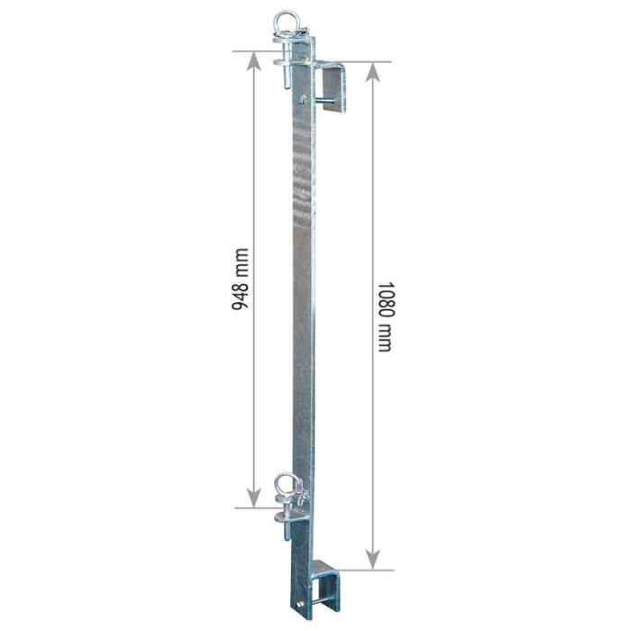 Plat de fixation à double chape pour croisement barrière + visserie