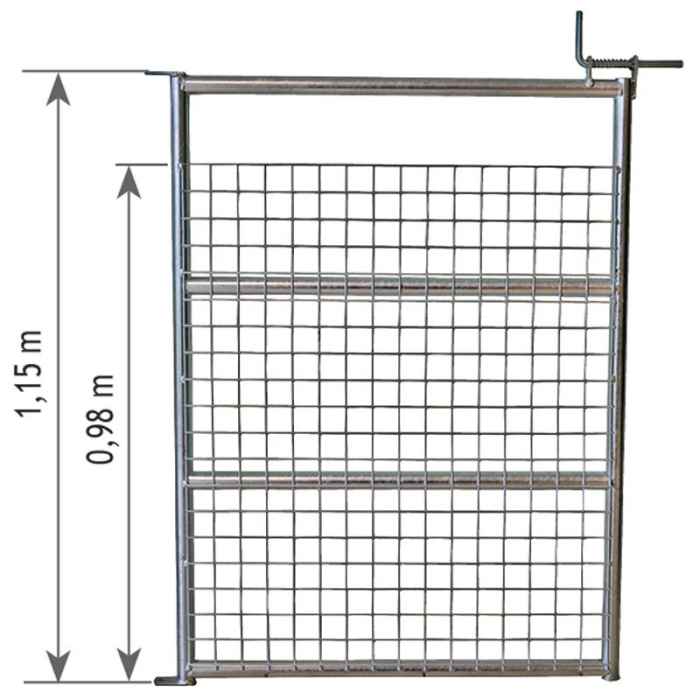 Portillon de service 1 verrou-H 1.15 m -L 0.90 4 lis diam. 35 mm grillagé