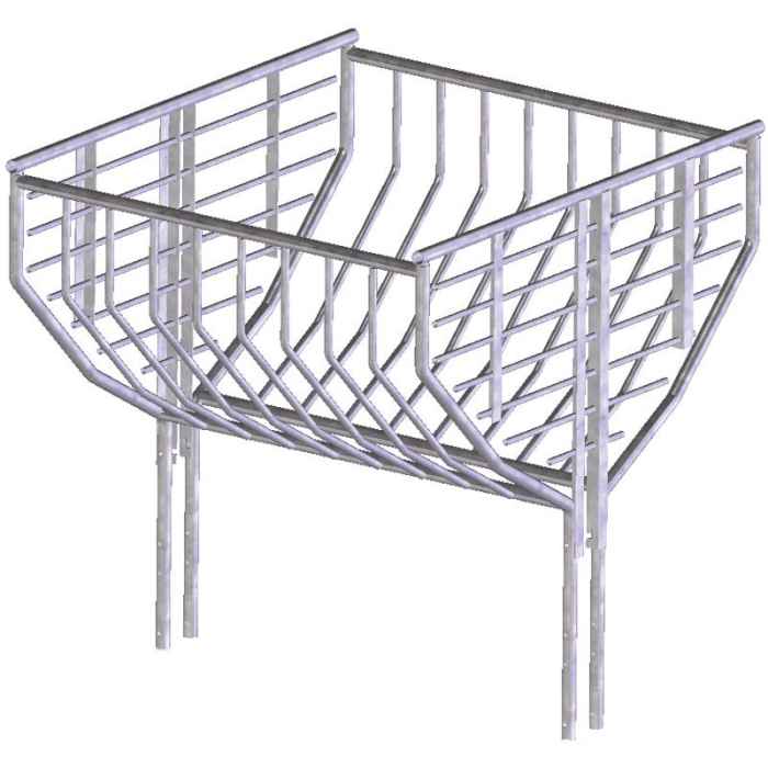 Râtelier galva suspendu sur barrière diam. 60.3 mm