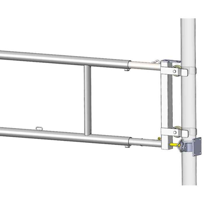 Séparation relevable 2 lisses diam. 60.3 long 2.3/3.40 - couloir logette