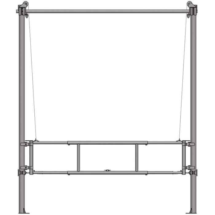 Séparation relevable 2 lisses diam. 60.3 long 2.3/3.40 - couloir logette