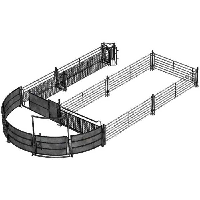 Module 1/2 lune à poussée circulaire pour ovins