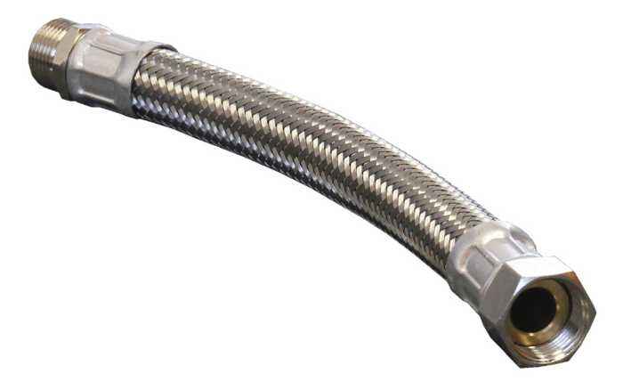 1 Flexible tressé Inox ¾" f/m, 300 mm