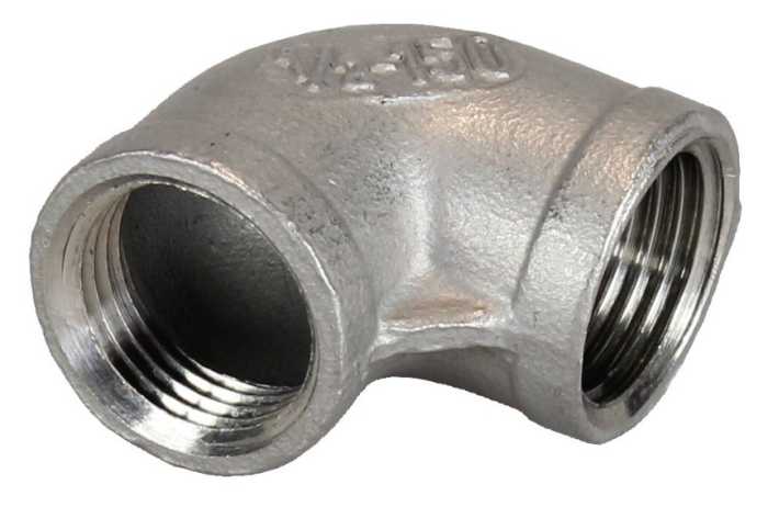 Coude 90° en Inox, ½" f/f